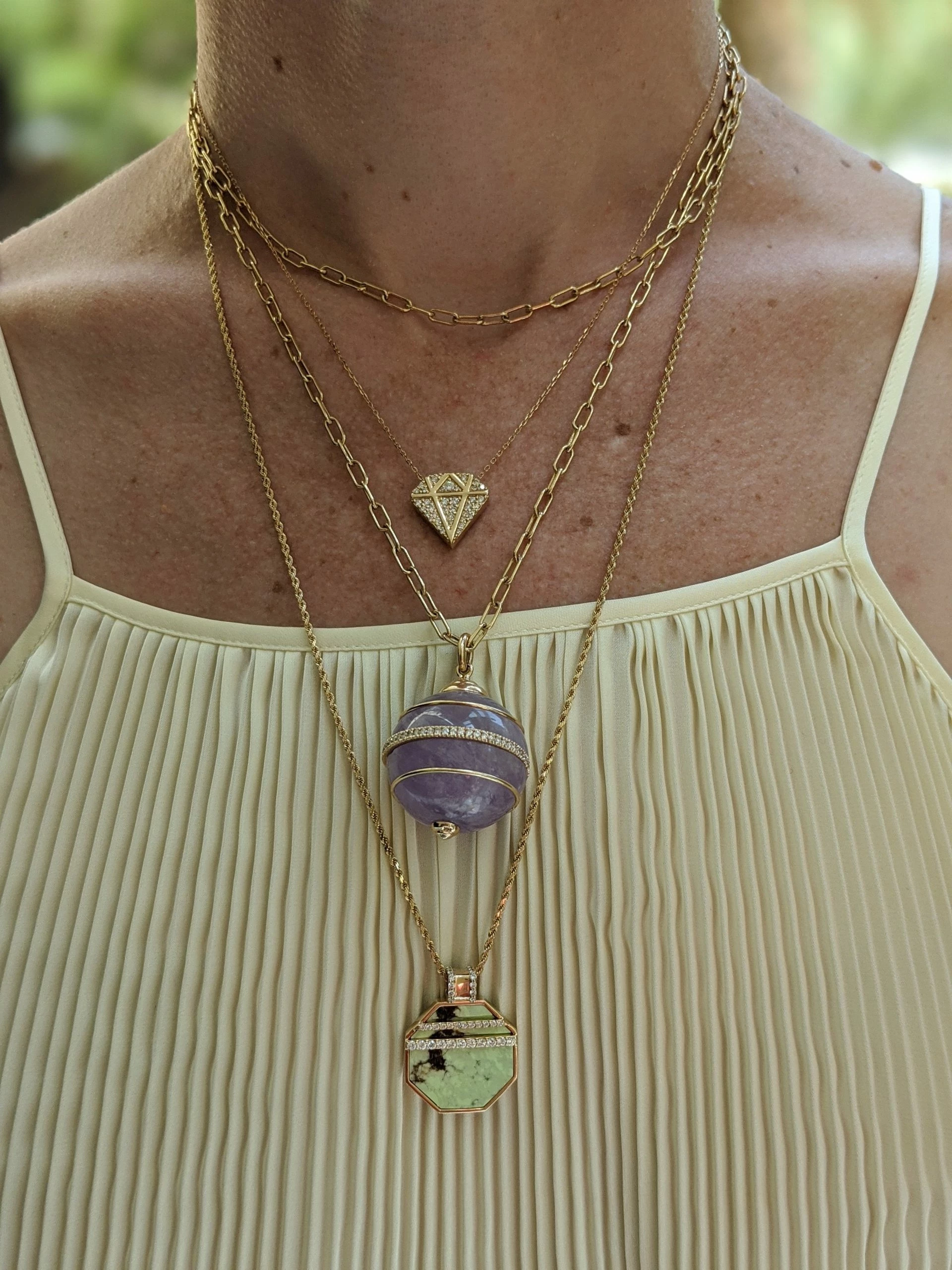 Campbell + Charlotte Wear JuJu Diamond Charm Necklace 8 Campbell + Charlotte Wear JuJu Diamond Charm Necklace