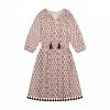 Mer St. Barth Solange Women's Pop Over Dress Aubergine Block Print Wear