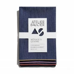 Atelier Saucier Live Rainbow Denim Napkins, Set Of 4