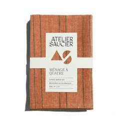 ATELIER SAUCIER Bohemian Stripe Napkins, Set Of 4