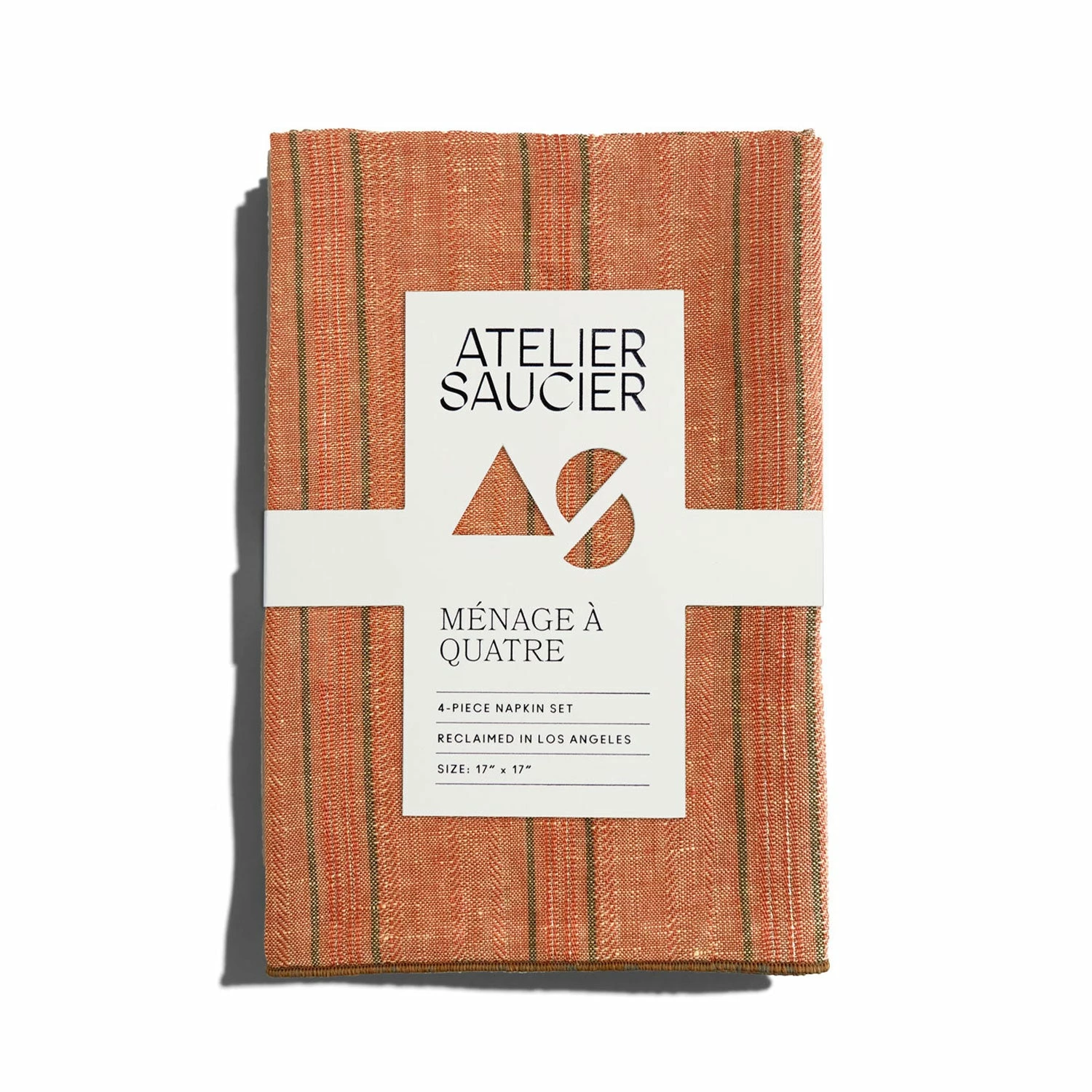 ATELIER SAUCIER Bohemian Stripe Napkins, Set Of 4 1 ATELIER SAUCIER Bohemian Stripe Napkins, Set Of 4