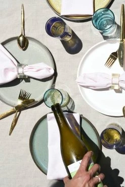 Atelier Saucier Live Blush Linen Pink Napkins, Set Of 4