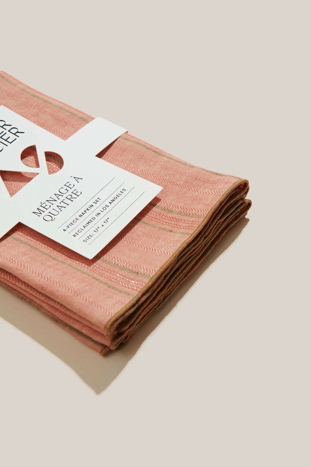 ATELIER SAUCIER Bohemian Stripe Napkins, Set Of 4 3 ATELIER SAUCIER Bohemian Stripe Napkins, Set Of 4