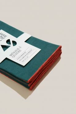 ATELIER SAUCIER Evergreen Twill Napkins, Set Of 4