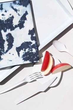 Atelier Saucier Tie-dye Denim Linen Napkins, Set Of 4