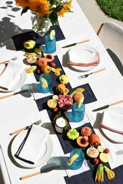 Atelier Saucier Rainbow Burlap Napkins, Set Of 4 Live