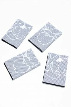 ATELIER SAUCIER Velvet Dahlia Napkins, Set Of 4