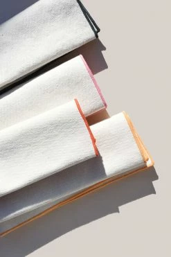 Atelier Saucier Rainbow Burlap Napkins, Set Of 4 Live