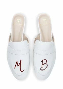 ALEPEL Monogram White Mule Wear