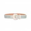 Zimmermann Wear Leather & Raffia Woven Belt, Seafoam