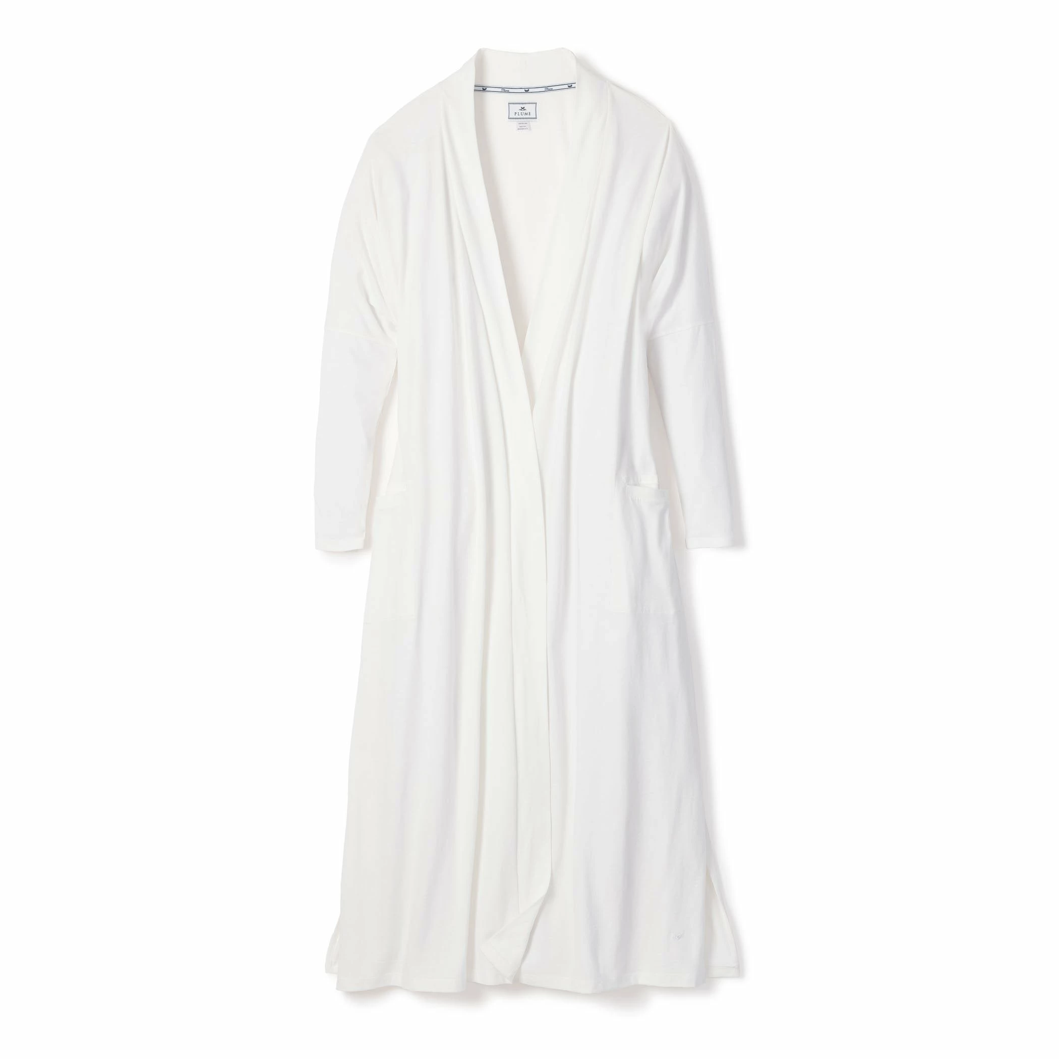Petite Plume Wear Luxe Pima Cotton White Duster 1 Petite Plume Wear Luxe Pima Cotton White Duster