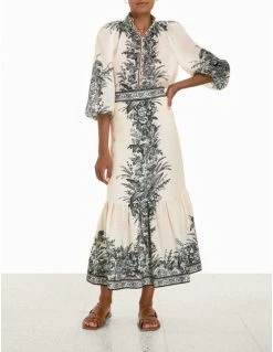 Zimmermann Moonshine Billow Blouse, Cream Lily SALE