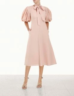 Zimmermann Dancer Day Midi Dress, Blush Wear