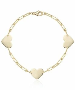 Aurelia Demark ACCESSORIES Delicate Three Hearts Bracelet