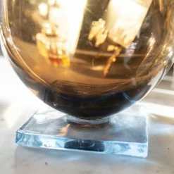 Madame De La Maison Live Bulbous Amber Bottle With Square Blue Base