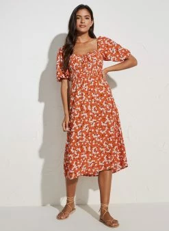 Faithfull The Brand Velika Midi Dress, Valencia Floral Print Wear