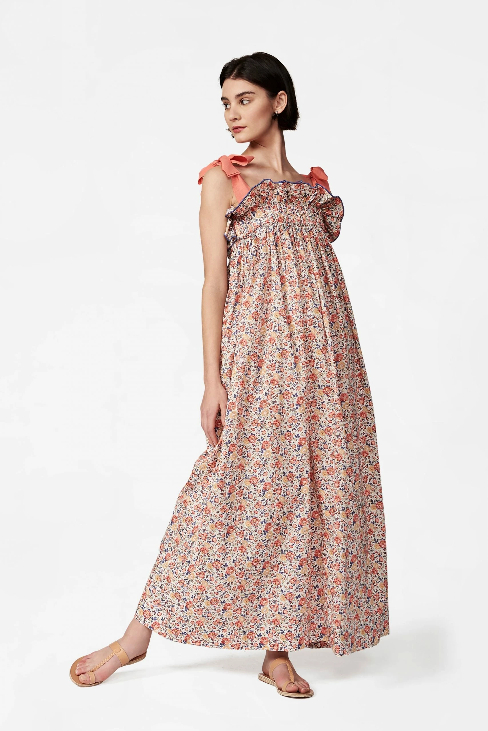 Casey Marks Jaime Dress In Coral Floral Wear 2 Casey Marks Jaime Dress In Coral Floral Wear