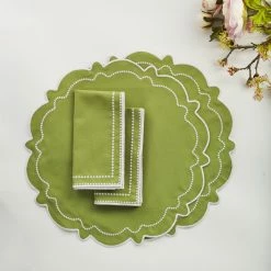 Maison Margaux The Abigail Sage Placemat & Napkin - Set Of 2