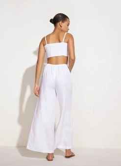 Faithfull The Brand Solano Pants, Plain White Wear 7 Faithfull The Brand Solano Pants, Plain White Wear