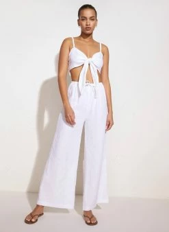 Faithfull The Brand Solano Pants, Plain White Wear