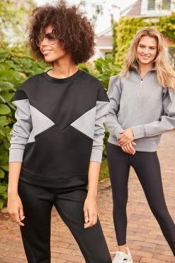 Addison Bay Ridley Crewneck, Black/Heather Grey
