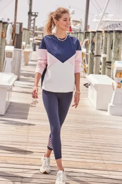 Addison Bay Ridley Crewneck, Pink/Navy/White Wear