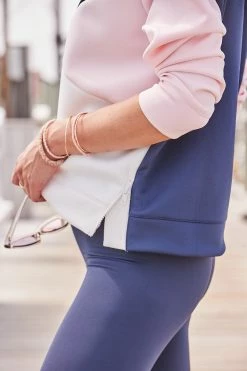 Addison Bay Ridley Crewneck, Pink/Navy/White Wear