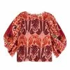 Farm Rio Anika Print Macaws Blouse, Pink