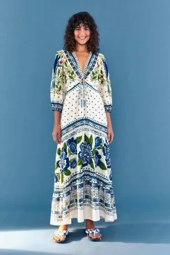 Farm Rio Maxi Dress, Off-White Macaw Flight Wear
