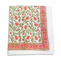 Maison Margaux Live Alana Green & Pink Tablecloth