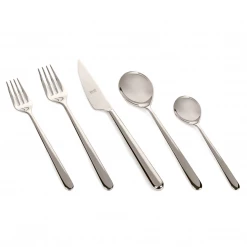 Mepra Flatware Set 5 Pcs Linea Champagne