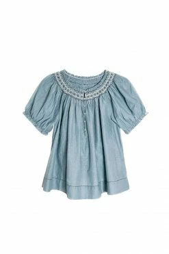 Baybala Wear Willow Blouse In Pearl Blue