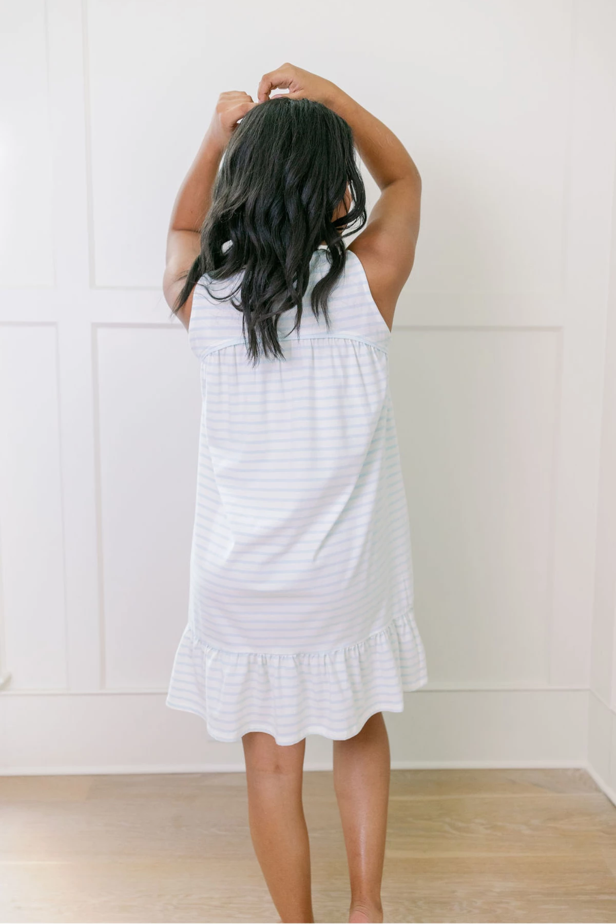 Beverly Drive Tank Nightgown, Soothe Stripe 5 Beverly Drive Tank Nightgown, Soothe Stripe