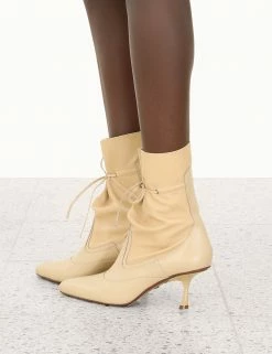 Zimmermann Soft Gathered Tie Boot, Wheat