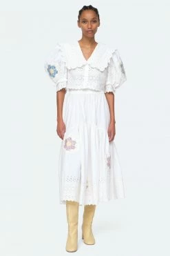 Sea NY Violette Patch Skirt, White Wear