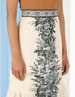 Zimmermann Moonshine Frill Hem Midi Skirt, Cream Lily Skirts 9 Zimmermann Moonshine Frill Hem Midi Skirt, Cream Lily Skirts