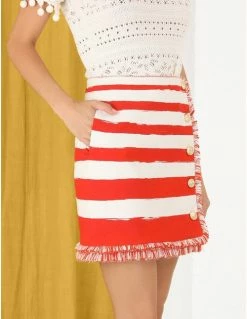 Zimmermann Postcard Striped Skirt