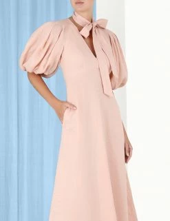 Zimmermann Dancer Day Midi Dress, Blush Wear