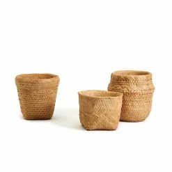 Only On The Avenue Live Basket Pattern Planters, Set Of 3