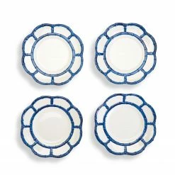 Only On The Avenue Bamboo Touch Accent Plate, Blue Seasonless Wares