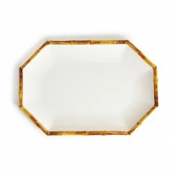 Only On The Avenue Octagonal Bamboo Touch Serving Platter, Natural