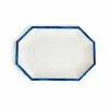 Only On The Avenue Octagonal Bamboo Touch Serving Platter, Blue Seasonless Wares