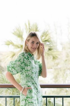 M Donohue Collection Liz White Rattan Ball Earrings