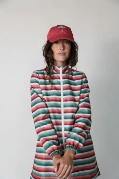 Byrdie Golf Social Wear Double Down Windbreaker, Striped Wear