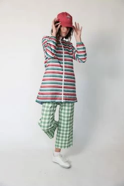 Byrdie Golf Social Wear Double Down Windbreaker, Striped Wear