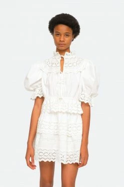 Sea NY Georgina Eyelet Top, White Wear