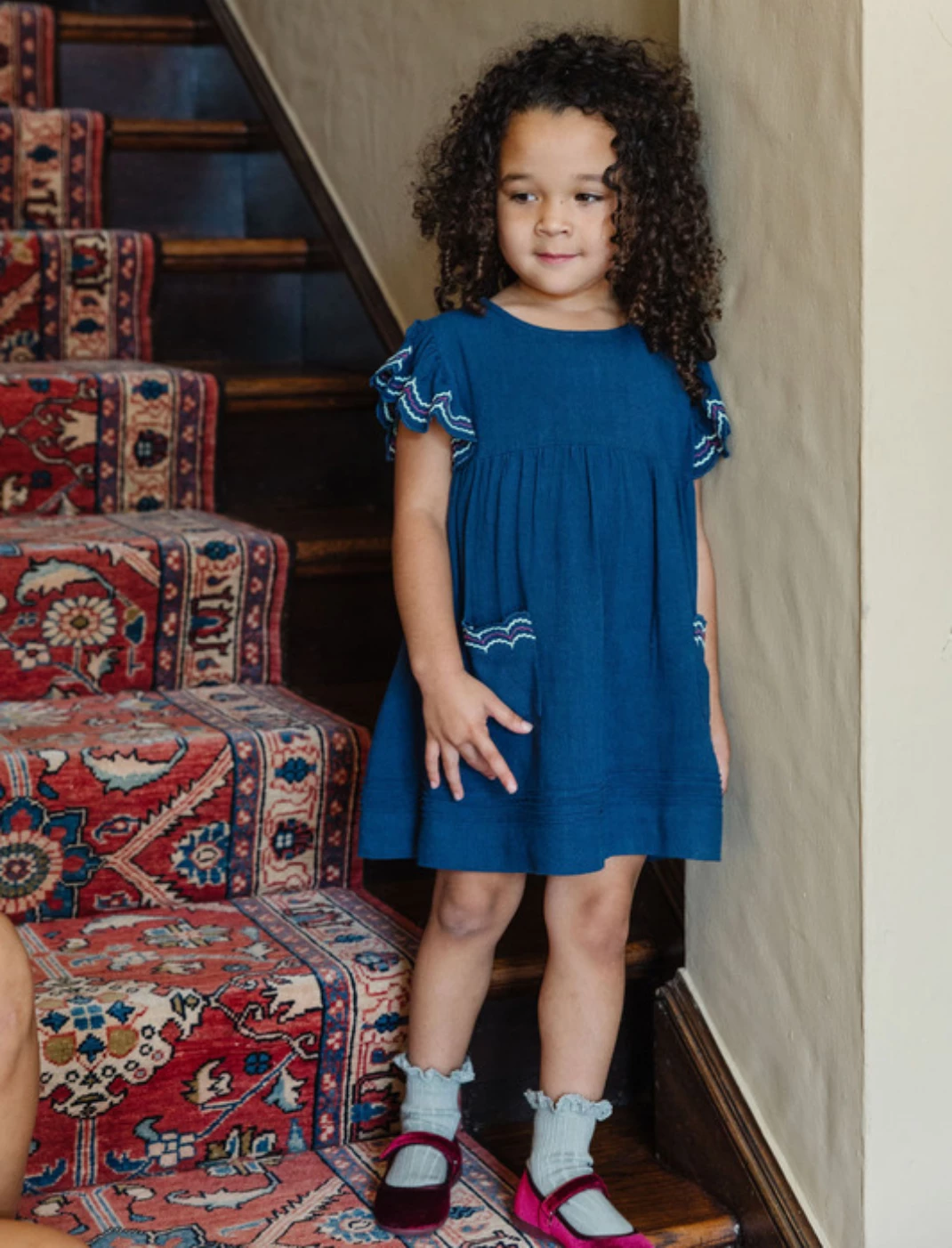 Baybala Georgia Dress In Marine For Kids 2 Baybala Georgia Dress In Marine For Kids