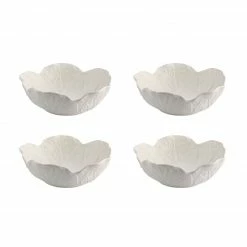 Bordallo Pinheiro Live Cabbage Bowl 13 Oz Beige, Set Of 4