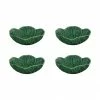 Bordallo Pinheiro Cabbage Bowl 13 Oz Green, Set Of 4