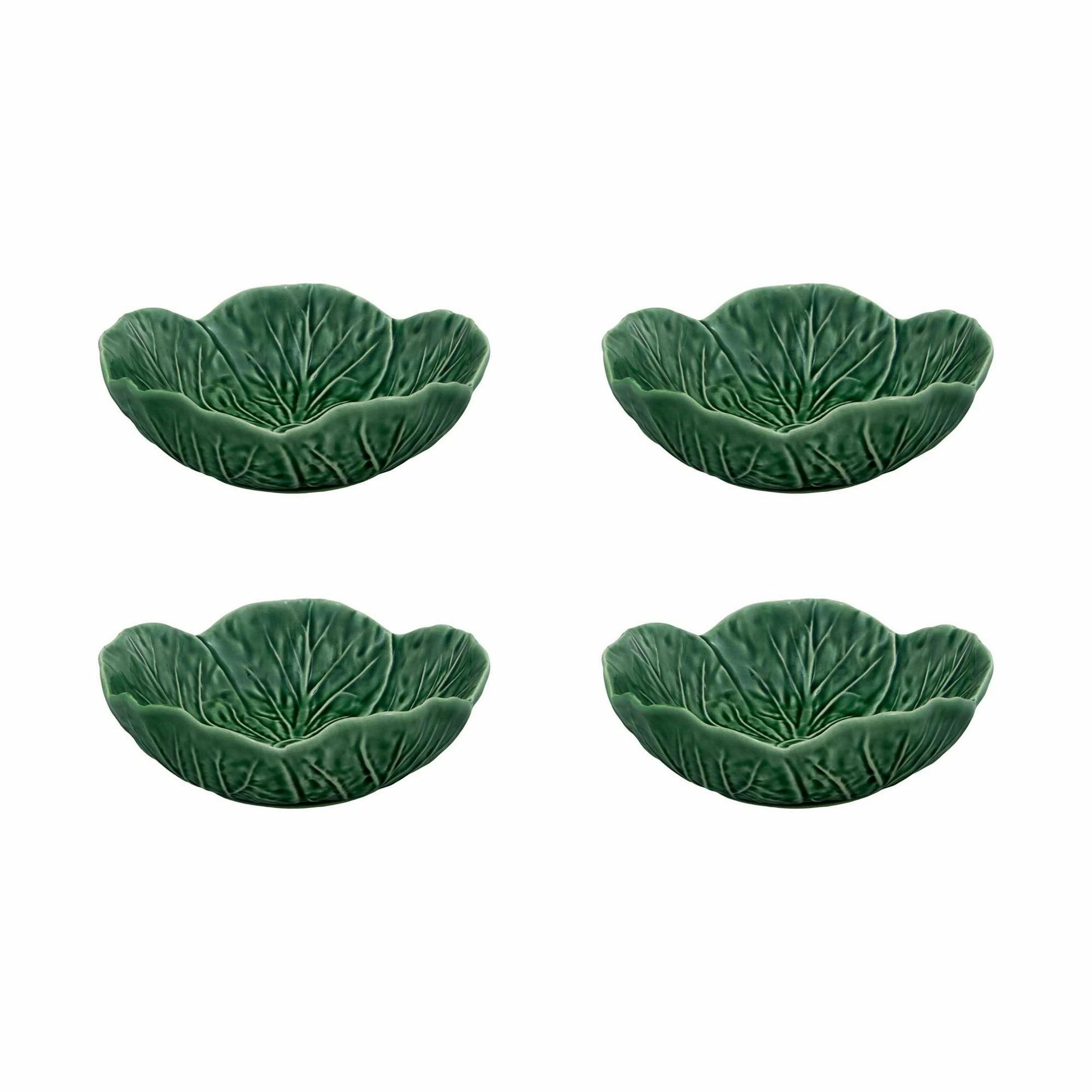 Bordallo Pinheiro Cabbage Bowl 13 Oz Green, Set Of 4 1 Bordallo Pinheiro Cabbage Bowl 13 Oz Green, Set Of 4